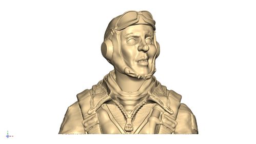 2120  WW2 USAAF  bust pilot with AN6530 goggles