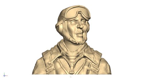 2121 WW2 USAAF  bust pilot with B8 goggles