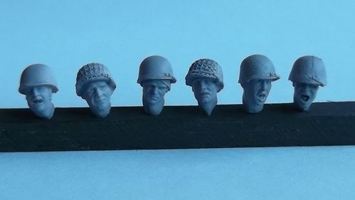 WH35005, 1/35th scale WWII American Heads (6 heads)