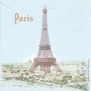 4 Serviettes papie Paris Tour Eiffel