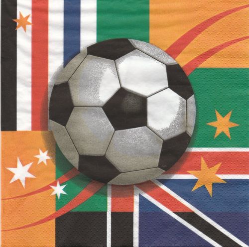 4 Serviettes papier Coupe du Monde
