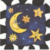 2 Paper Napkins Stars and Moon