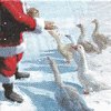 4 Paper Napkins Goose and Santa