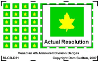 4th Canadian Armoured Division Vehicle Badges