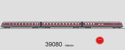 39080 Märklin -  Diesel-Triebwagenzug.  VT 08.5 DB 3-teilig