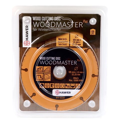 HAWER Woodmaster Plus Holztrennscheibe für Winkelschleifer 125 mm Wood cutting Disc