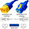 V-Lock Hybrid Netzkabel blau C19 zu C20 0,6m 16A 250V H05VV-F 3x1.50 / 14AWG