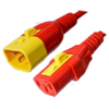 V-Lock Kaltgerätekabel rot C14 zu C13 0,9m 10A 250V H05VV-F 3x0.75 / SVT 18/3