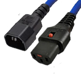Kaltgerätekabel IEC-Lock C14/C13 blau