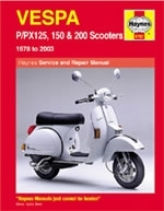 Reparaturanleitung Vespa P/PX125, 150 & 200 Scooters (78 - 03)  (VERSANDKOSTENFREI)