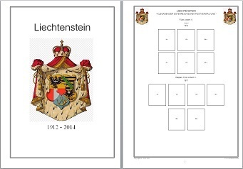 Vordruckblätter Liechtenstein 1912 - 2014 auf CD in WORD/PDF