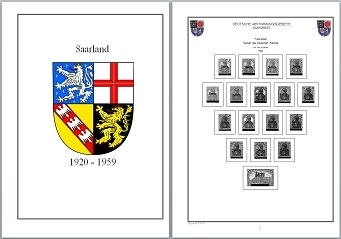 Vordruckblätter Saargebiet/Saarland mit Bildern auf CD in WORD/PDF