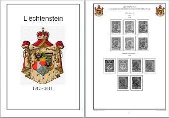 Vordruckblätter Liechtenstein 1912 - 2014 mit Bildern auf CD in WORD/PDF