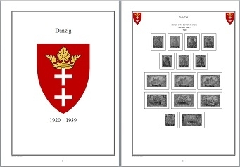 Stamp Album Pages Danzig CD in WORD PDF (English) for Self-Printing
