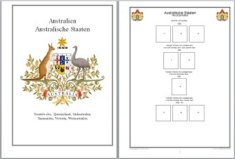 Vordruckblätter Australische Staaten auf CD in WORD/PDF