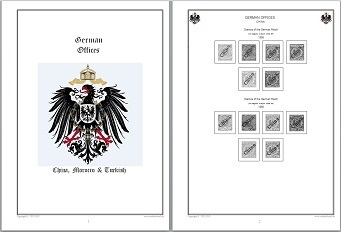 Stamp Album Pages German Offices CD in WORD PDF (English) for Self-Printing