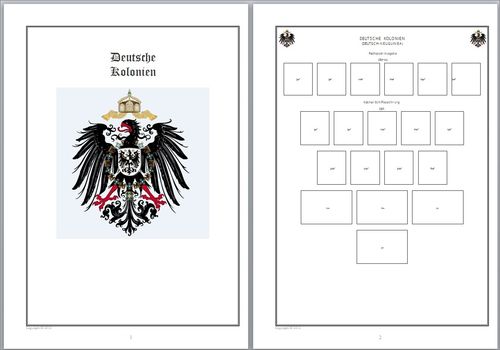 Vordruckblätter Deutsche Kolonien auf CD in WORD/PDF