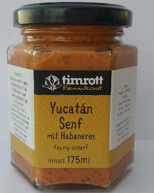 Yucatan-Senf mit Habaneros, extrem scharf, 175ml
