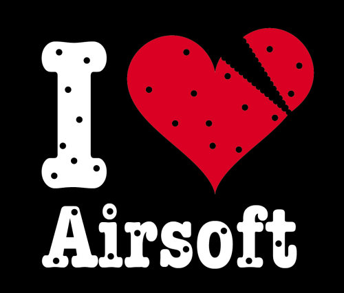 T-Shirt "I Love Airsoft - Broken Heart"