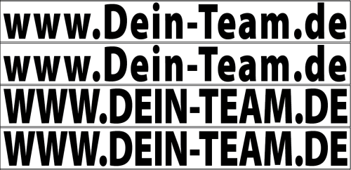 Aufkleber-Set "www.Dein-Team.de" schwarz XL
