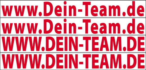 Aufkleber-Set "www.Dein-Team.de" rot XL