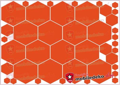 Hexagon 034 orange "groß"