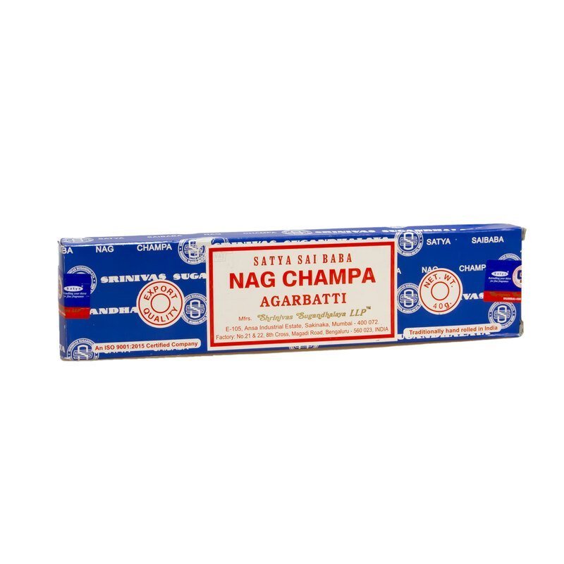 40 g SATYA Sai Baba Nag Champa "AGARBATTI" Räucherstäbchen Großpackung (100g/14,98€)