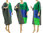 Lagenlook weites Leinen Sommerkleid in grau blau grün 46-52