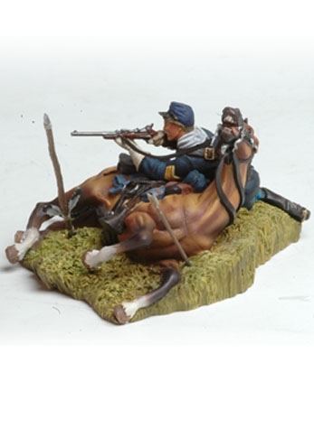 Shot down US Cavalryman and Horse