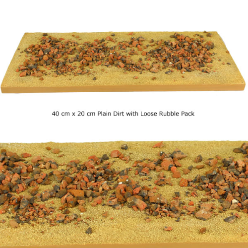 Modular Terrain Road Section with Loose Rubble Pack
