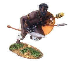 Zulu Warrior Charging with Assegai No.1