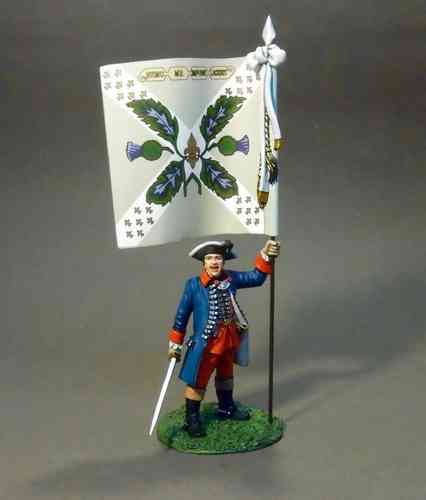 Regiment Royal Ecossois, Officer with Colonel's Colours. (Jacobite Rebellion, 1745)