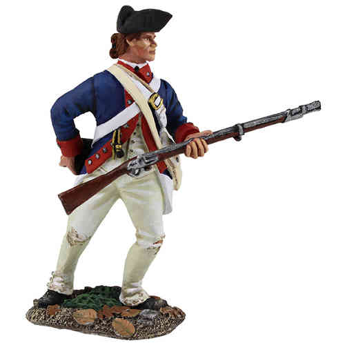 Contenental Line/1st American Regiment Standing Reaching for Cartridge, 1777-1787