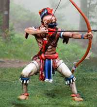 Iriquois Warrior Firing Bow