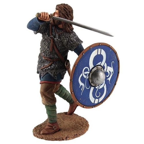Viking Wearing Chain Mail Shirt, Attacking with Sword