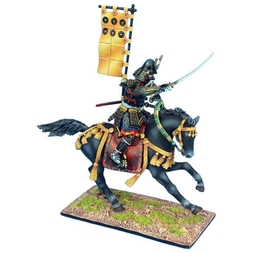 Mounted Samurai Charging with Katana - Takeda Clan