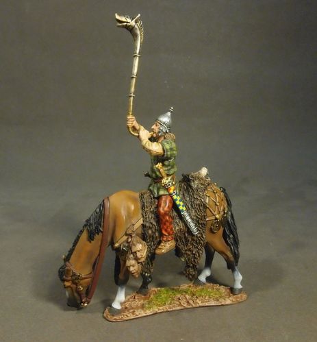 ARMIES AND ENEMIES OF ANCIENT ROME, ANCIENT GAULS, MOUNTED GAUL WITH CARNYX. (2 pcs)