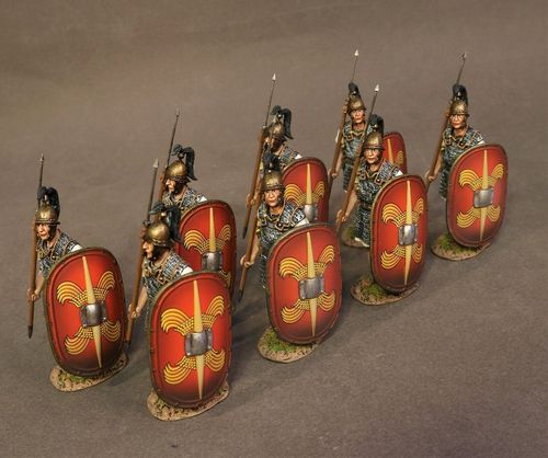 THE ROMAN ARMY OF THE LATE REPUBLIC, 8 LEGIONAIRES MARCHING. (8 pcs)