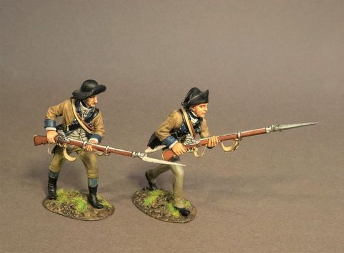 THE BATTLE OF SARATOGA 1777, CONTINENTAL ARMY, THE 2nd NEW YORK REGIMENT, 2 INFANTRY ADVANCING.