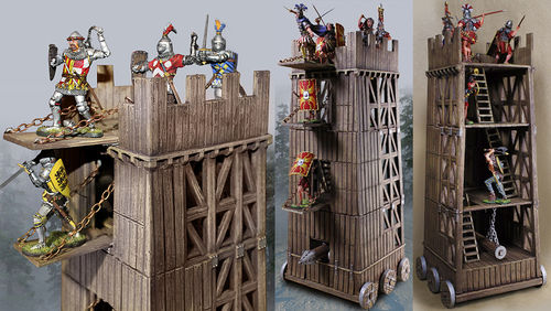 Siege Tower-Ladders,Doors,Battering Ram Incl
