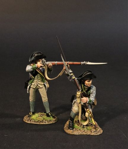 CONTINENTAL ARMY, THE 3rd NEW YORK REGIMENT, 2 LINE INFANTRY. (2pcs)