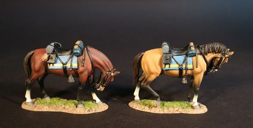 THE BATTLE OF THE ROSEBUD, 17th JUNE 1876, UNITED STATES CAVALRY HORSES. (2 pcs)
