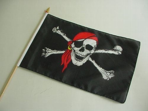 Stockflagge ,,Pirat mit Kopftuch"