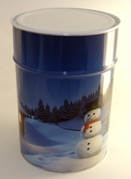 Neujahrskuchen-Dose, ca. 12 Liter, Winterlandschaft