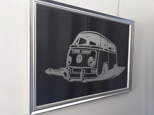 Motiv-Spiegel ,,VW Bulli", 50 x 70 cm