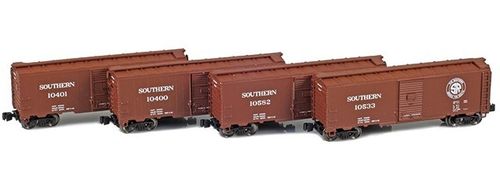 Southern 40’ AAR boxcar #10400, 10401, 10533, 10582 - 4-pack