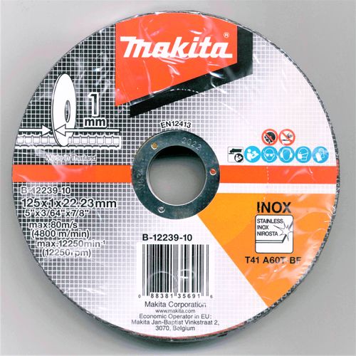 Makita 10 Trennscheiben Inox gerade 125 mm