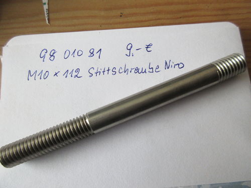 Stiftschraube M10 x 112 mm  Niro HCE 99222602