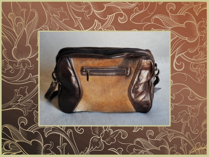 2000P Calf hair leather bag, suitable for laptop
