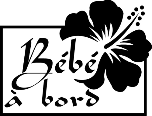 Sticker Bébé à bord 21 - Hibiscus